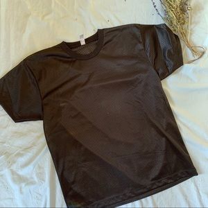 American Apparel black mesh T-shirt